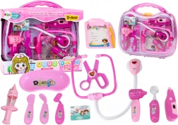 Kis orvos orvosi készlet bőröndben Fények Hangok Rózsaszín