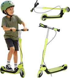 Trike Fix összecsukható gyermekroller LED kerekekkel, neon zöld