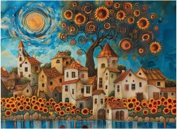 Napraforgó Puzzle 1000 darab