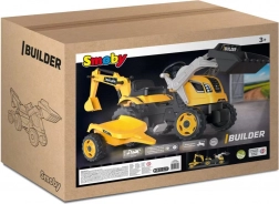 Builder Max pedálos traktor markolóval és utánfutóval