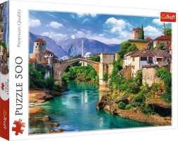 500 darabos puzzle – Öreg híd Mostarban, Bosznia‑Hercegovina – Trefl