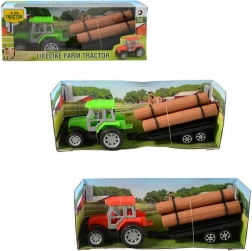 Traktor utánfutóval lendkerékre