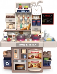 Gyerekkonyha fényhatásokkal, gőzzel és vízkeringetéssel – 33 darab