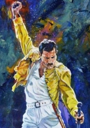 Gyémántfestés Freddie Mercury 30 × 40 cm