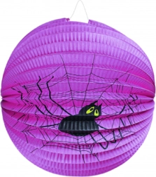Halloween lampion pók mintával, 25 cm