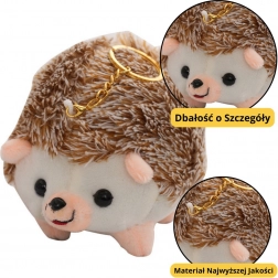 Plüss sün kulcstartó barna 9 cm