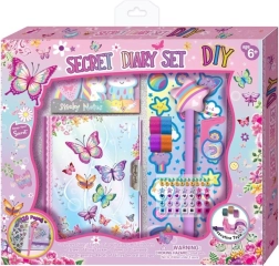 Pecoware napló zárral és kiegészítőkkel – Pillangók