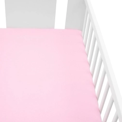 New Baby rózsaszín jersey lepedő kiságyba, 120 × 60 cm