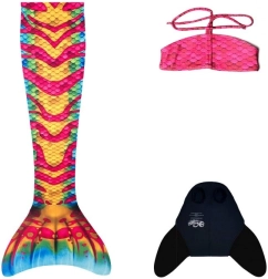 Szirén farok Aquaris Coral S egyrészes uszony és bikini szettel