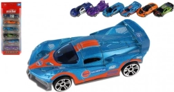 Sportautó készlet 1:64, 6 db, fém és műanyag, szabadonfutás