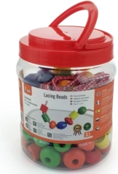 Fa gyöngyök felfűzése