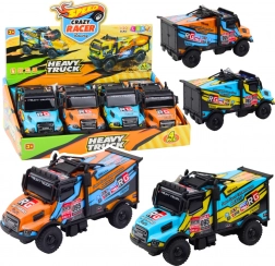 Terepjáró autó súrlódásos meghajtással, fényekkel és hangokkal, narancs-kék