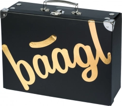 Összecsukható iskolai aktatáska Gold fémverettel Baagl