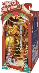 Kézzel készített karácsonyi utca könyvtámasz