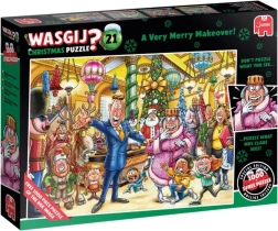 Puzzle JUMBO WASGIJ Christmas 21 – vidám karácsonyi átváltozások, 2×1000 darab