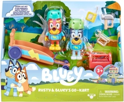 Bluey Gokart figurákok 2 kutyafigurával