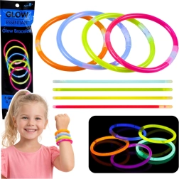 Fluoreszkáló, sötétben világító Neon Stick karkötők, 5 db