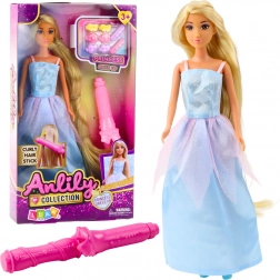 Anlily baba kék báliruha hajápolási kiegészítőkkel