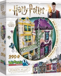 WREBBIT 3D puzzle HARRY POTTER: Madam Malkin – minden alkalomra talár és Florean Fortescue fagylaltozó – 290 darab
