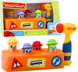 Interaktív kalapács világító vakondokkal – építési szórakozás gyerekeknek