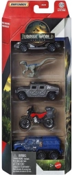 Matchbox Jurassic World – 4 autó és dinoszaurusz készlet