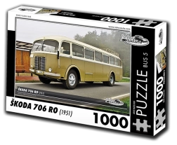 RETRO-AUTÓK Puzzle Autóbusz Škoda 706 RO (1951) 1000 darabos