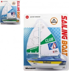 Műanyag vitorlás hajó akkumulátorral