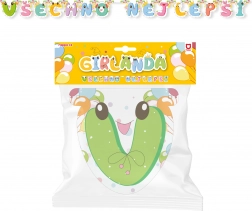 Papír girland Všechno nejlepší – zöld