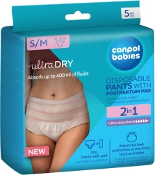 Canpol babies eldobható szülés utáni bugyi beépített betéttel 2 az 1-ben S/M, 5 db
