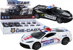 Fém rendőrautó 1:32 meghajtással