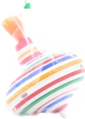 Színes bádog pörgettyű, 13,5 cm