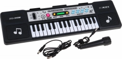 Gyerek elektronikus billentyűs hangszer, 31 billentyűvel, mikrofonnal és leckemóddal