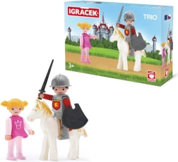 Igráček trió: hercegnő, lovag és fehér ló