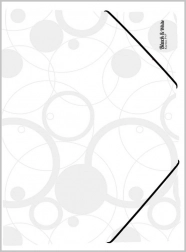 Gumis mappa A4 Black and White – fehér