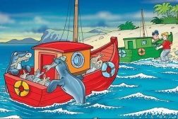 Fa puzzle – boldog fókák