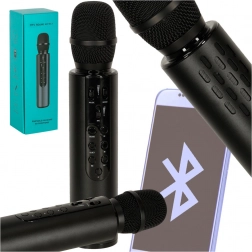 Vezeték nélküli karaoke mikrofon gyerekeknek Bluetooth-szal és hangszóróval – fekete