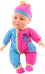 Beszélő baba 30 cm színes ruhácskában