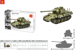 Építőkészlet zöld tank 638 darabból