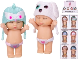 Baba 8 cm állatfigurás sapkával, 12 változat
