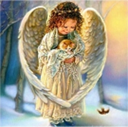 Gyémántmozaik – angyalka cicával