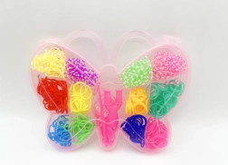 500 darabos Loom Bands karkötőkészítő gumikészlet - pillangó