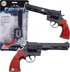 Fekete kapsznis revolver – játék és kellék valósághű hanggal