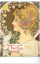 Alfons Mucha 2026 fali naptár