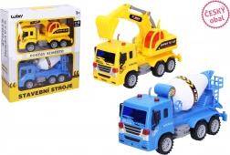 Építőipari autók és közlekedési táblák 23 cm