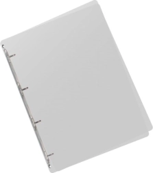 A5-ös gyűrűs iratrendező átlátszó polipropilénből, 4 gyűrűvel