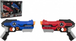 Lézerjátékhoz való lézerpisztoly-készlet (2 db), fény- és hanghatások, 40 m hatótáv
