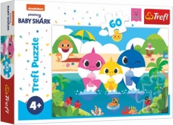 Puzzle Baby Shark – Cápacsalád a nyaraláson, 60 darab (33 × 22 cm)