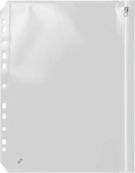 Cipzáros tasak A4 euro akasztóval, átlátszó