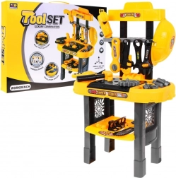 Szerszámkészlet és munkapad kis szerelőnek
