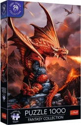 TREFL puzzle Premium Plus Fantasy: tűzsárkány, 1000 darabos